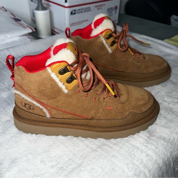 UGG Highland Hi Heritage Chestnut Fiery Red Suede Hiking Boot - Picture 2 of 11